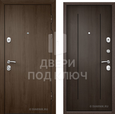 Входная дверь под ключ темный орех для коттеджа ДПК-5022